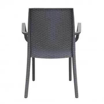 Poltrona Indiana - Sedia per esterni in wicker con struttura plastica stampata, dimensioni cm 57 x 59 x 86 h.