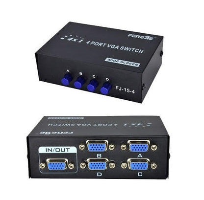 VGA-Umschalter 4 Eingänge 1 Ausgang Selector LCD TFT Video Monitor PC