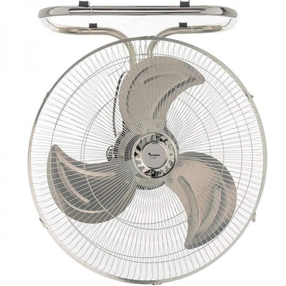 Ventilator 3-in-1 Stand-, Tisch- oder Wandventilator Chromstahl Runder Fuß 60W Ø 52 cm