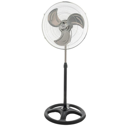 Säulenventilator Standventilator Stahl 60W 52Cm Oszillierend 3 Geschwindigkeiten Einstellbar