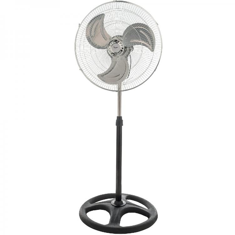 Ventilator 3-in-1 Stand-, Tisch- oder Wandventilator Chromstahl Runder Fuß 60W Ø 52 cm
