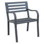 Chloe Armchair with Armrests in anthracite or white powder-coated metal