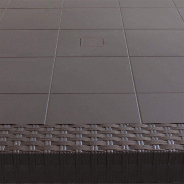 Tavolo Dallas 80 x 80 con Struttura in Plastica Stampata e Finitura Wicker