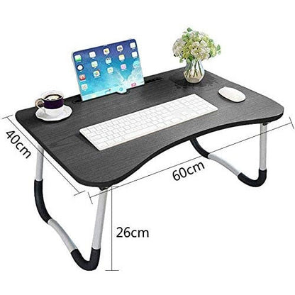 Klappbarer Beistelltisch Bett Tablett Frühstück Arbeitszimmer Tablet PC Notebook Holz Blau
