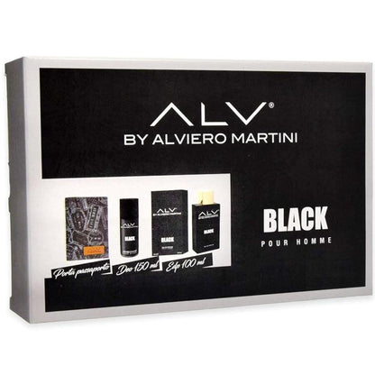 Alviero Martini Cofanetto Black Eau de parfum Profumo 100ml +Deodorante+ Portapassaporto