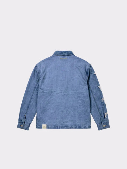 PXP Camicia overshirt in denim con inserti Polaris 2693130 JMC blu