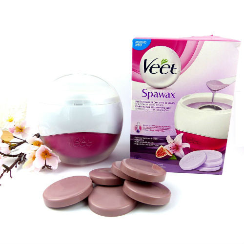 Veet Spawax - Warmwachs-Kit + Wachsperlen Haarentfernung Ohne Vliesstreifen