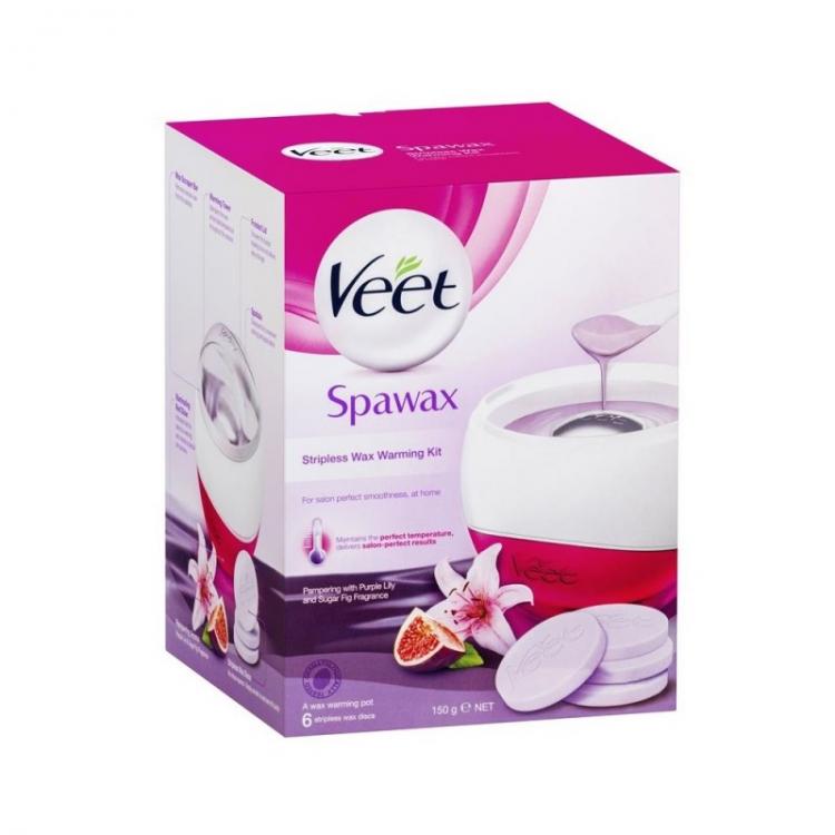 Veet Spawax - Warmwachs-Kit + Wachsperlen Haarentfernung Ohne Vliesstreifen