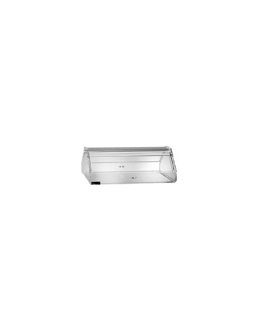 Vetrina neutra porta brioches e croissant, struttura in plexiglass con 2 antine apribili - cm 50x35x18h