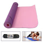 Pilates Mat Yoga Mat Fitness Mat TPE Rubber 6mm Two-Tone Purple