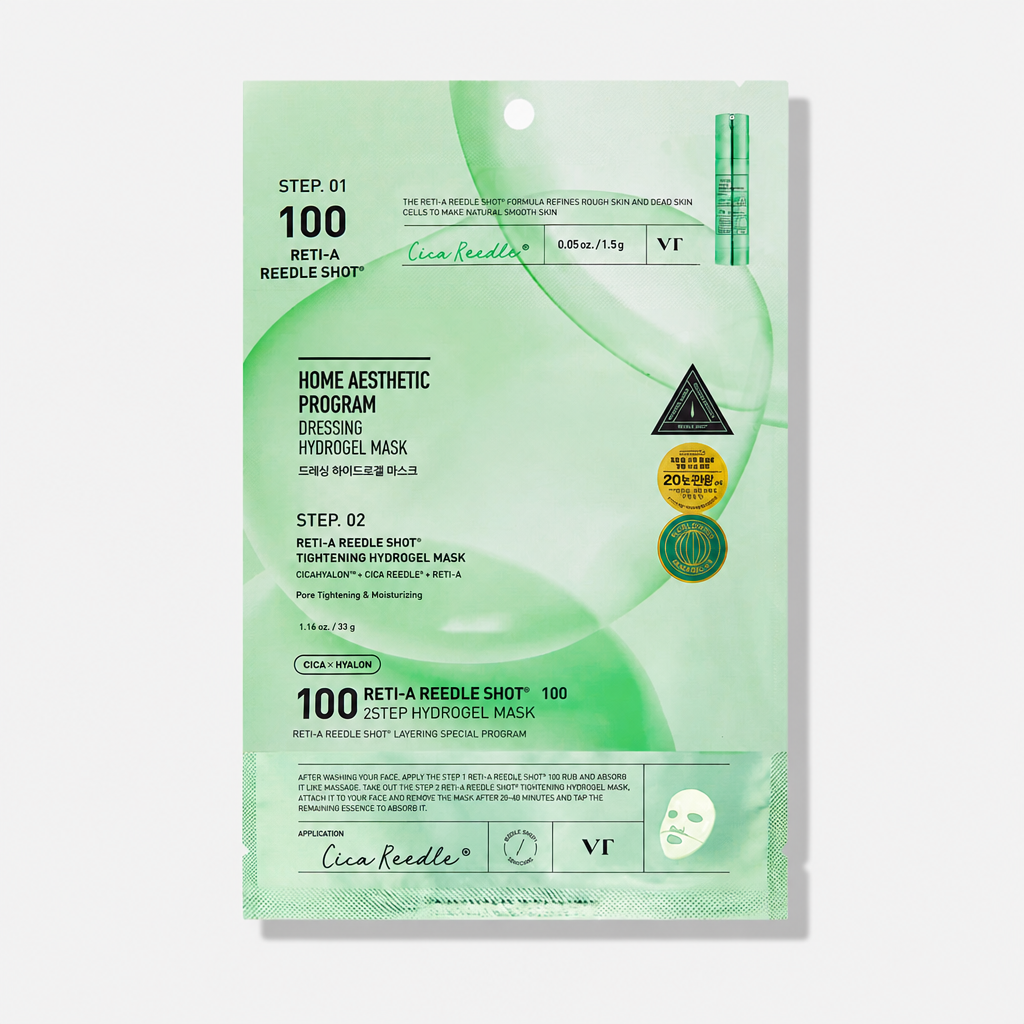 VT Cosmetics Reti-A Reedle Shot 100 2-Step Hydrogel Mask – Maschera Viso Rassodante