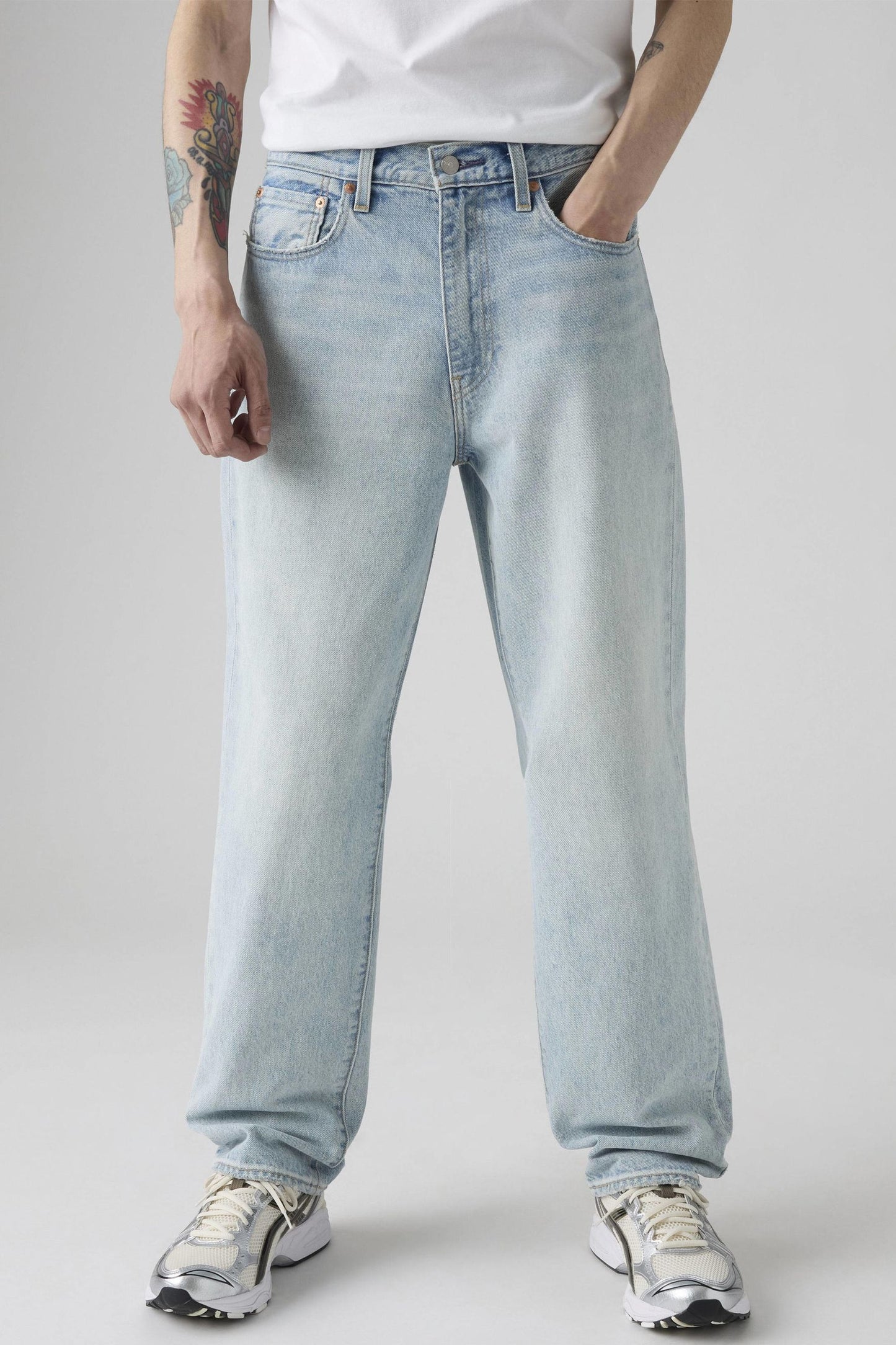 Levi's uomo Jeans 568™ Loose Straight 90370062 Baby Blue Essentials-Blu