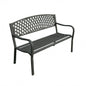 Anthracite painted steel bench 128x56x85 cm weight 18 kg