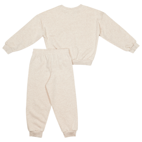 Nike tuta da bimbo in cotone felpato con felpa girocollo Essential 56M188-W67 avorio