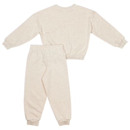 Nike tuta da bimbo in cotone felpato con felpa girocollo Essential 56M188-W67 avorio
