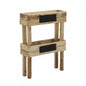 Alyssia Planter - mahogany wood, rectangular shape 42x15x30cm