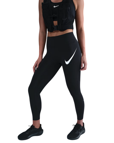 Nike Leggings Running Donna 7/8 Tempo Swoosh HV2304-010 Nero