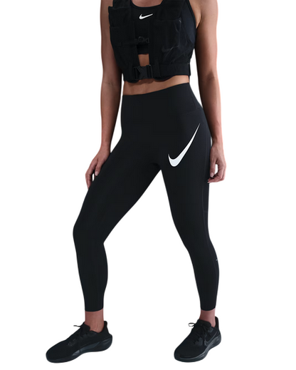Nike Leggings Running Donna 7/8 Tempo Swoosh HV2304-010 Nero