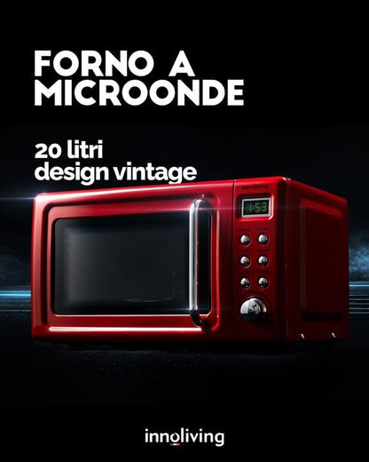 Forno Microonde Vintage Grill 20L 800+700W Verde