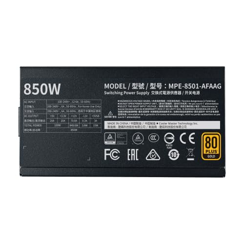 Cooler Master 750W 80+ Gold Modulares Netzteil