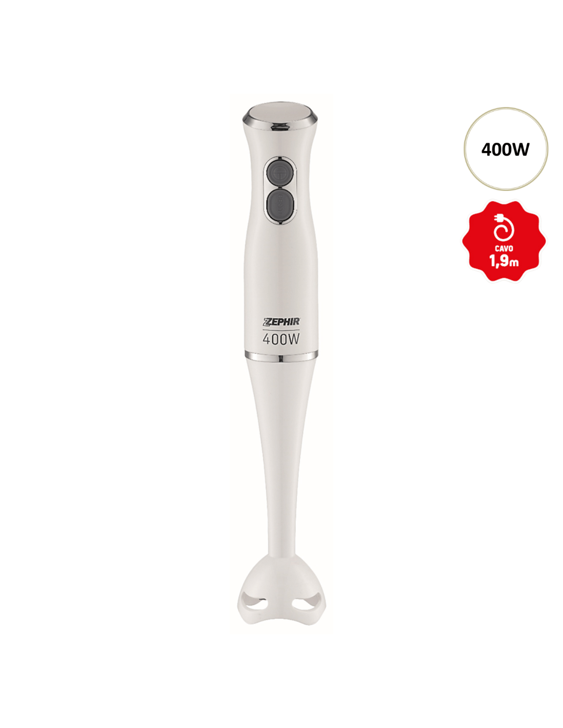 Stabmixer 2 Geschwindigkeiten 400W Weiß