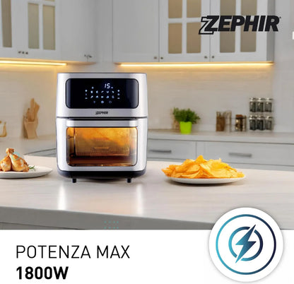 Friggitrice ad Aria Multifunzione 12L 1800W Display Touch