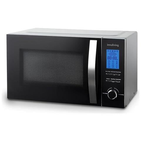 Forno Microonde Grill 23L 1000+800W Argento Nero
