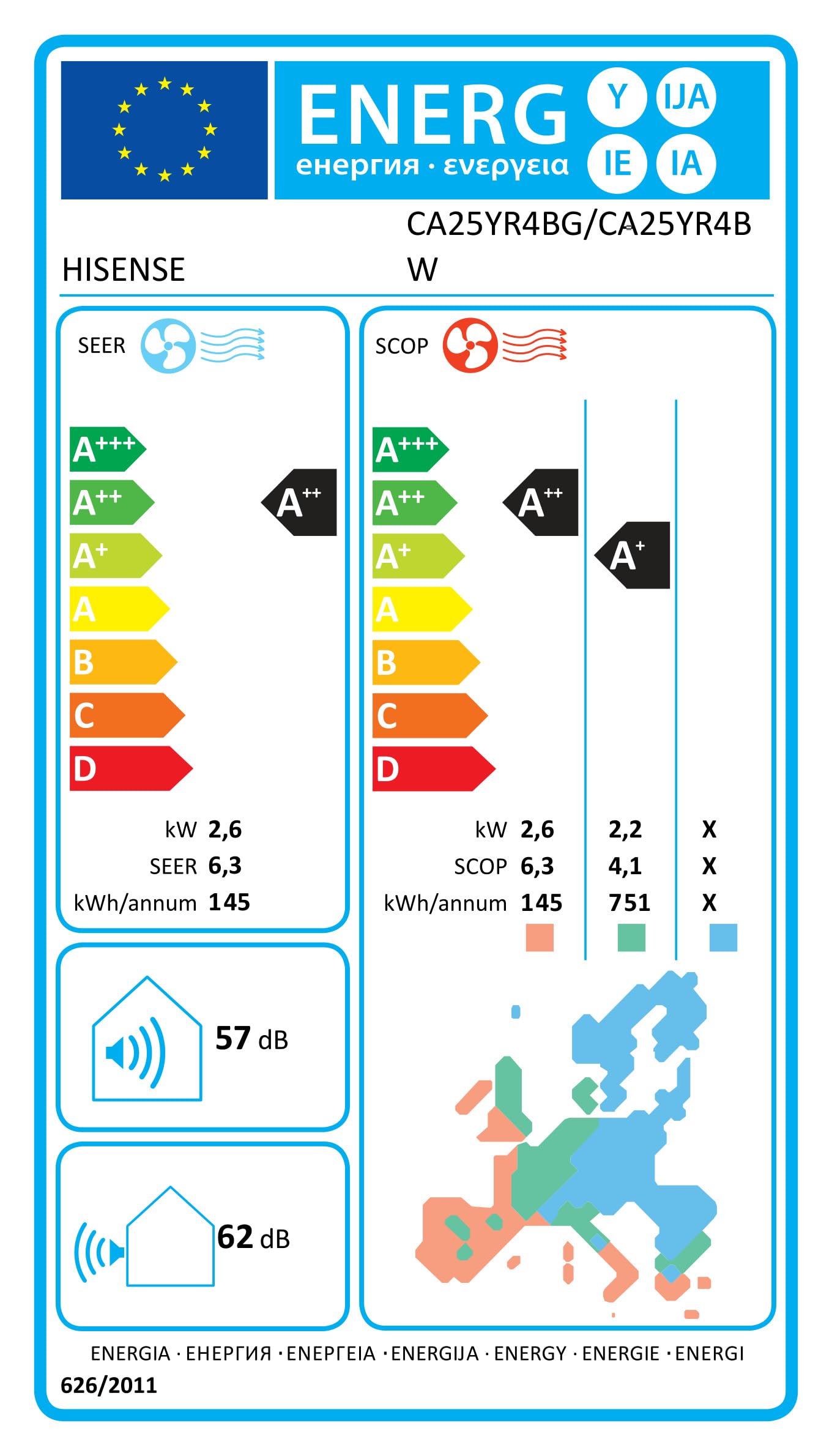 Climatizzatore Hisense 9000 BTU Nero Wi-Fi A+++