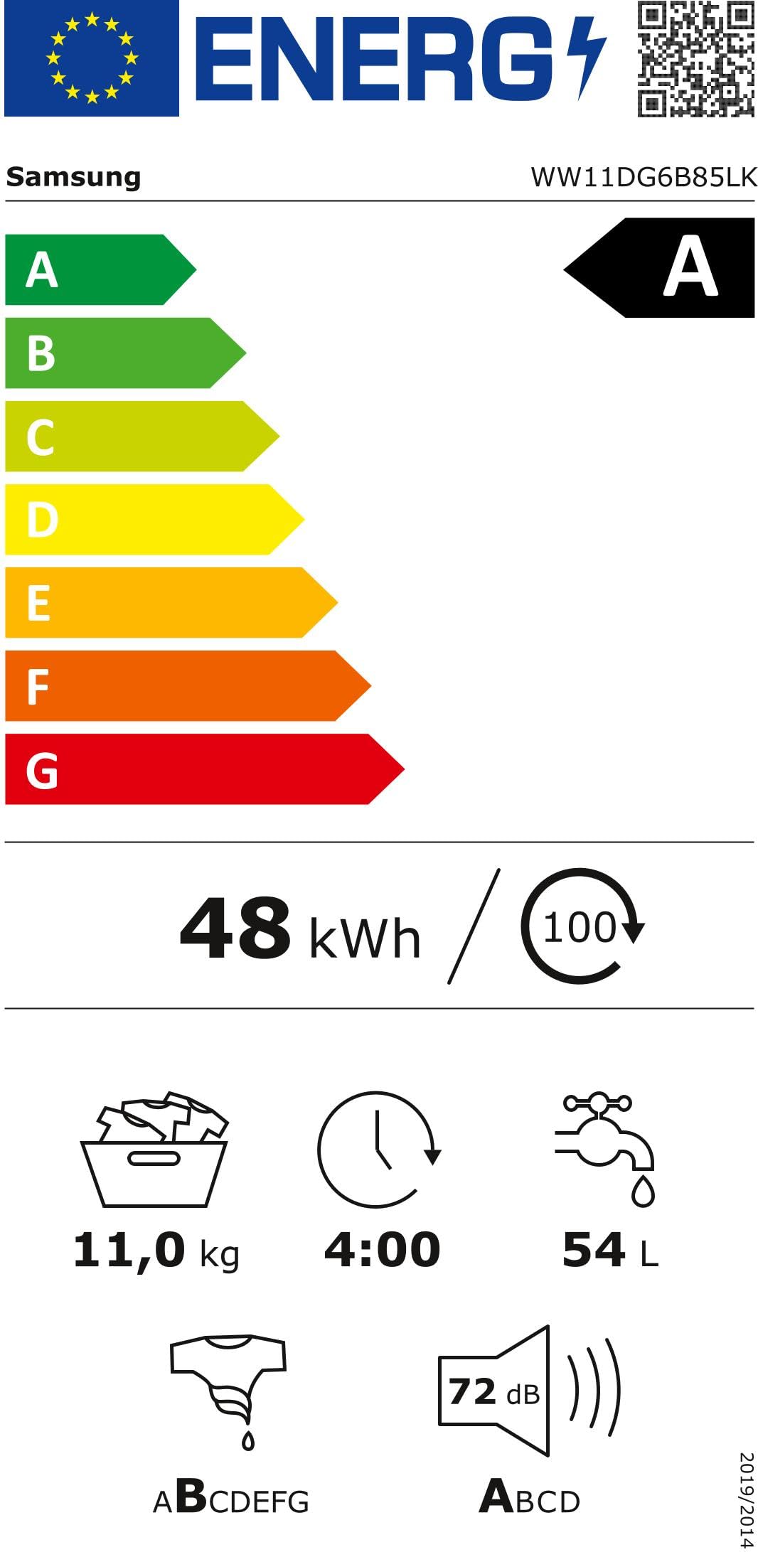Samsung Waschmaschine 11kg WLAN Weiß 1400 U/min