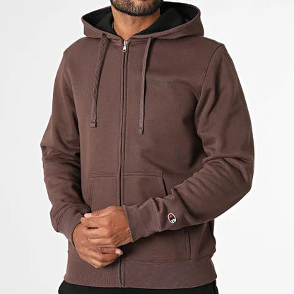 Champion Tuta Sportiva Uomo Full Zip Cappuccio 221658-MS578 Cioccolato - Completo Sportivo