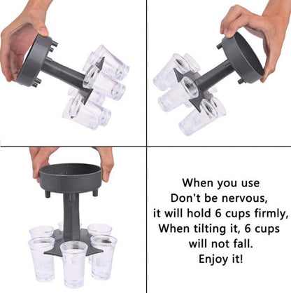Dispenser Per 6 Cicchetti Liquore Bicchieri Shot Inclusi Per Feste Bar Cocktail