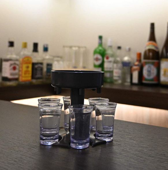 Dispenser Per 6 Cicchetti Liquore Bicchieri Shot Inclusi Per Feste Bar Cocktail