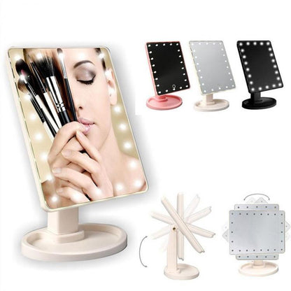 Beleuchteter Kosmetikspiegel 16 LED Tragbarer Make-up-Spiegel 180° Kosmetik und Ästhetik