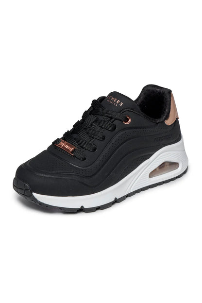 Skechers scarpa sneakers junior Uno Gen 1 Shimmer Wave 310286L/BLK nera