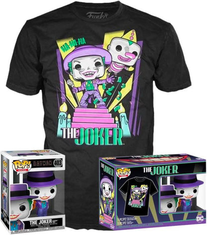 Funko Pop The Joker Wt Speaker Special Edition 403 + T-Shirt S Vinyl Statuetta