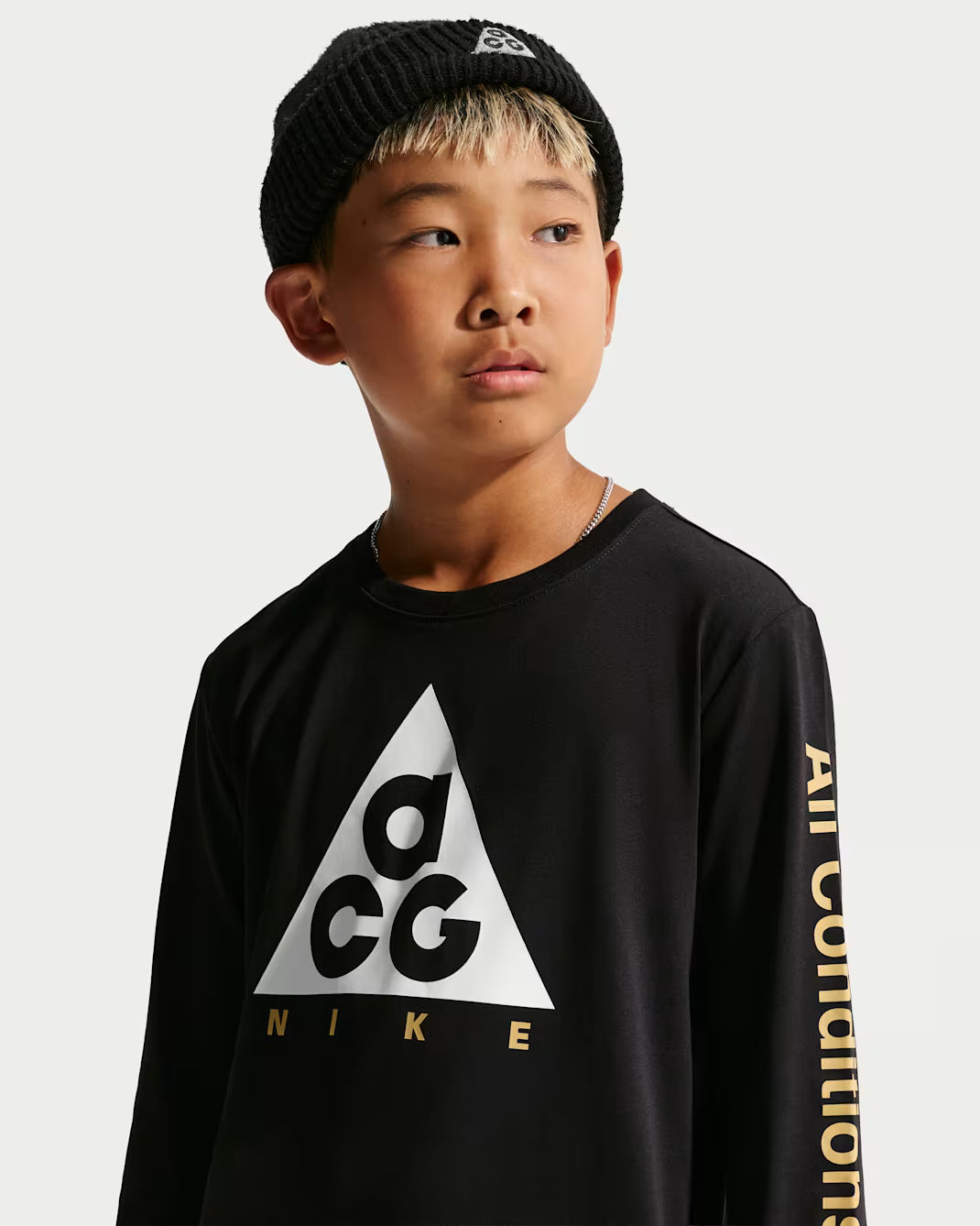 Nike ACG T-Shirt Manica Lunga Dri-FIT 9WCA17-023 Junior Nero - Long Sleeve