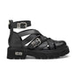 Cult Women's Sandals SLASH CLW469400 Black - Leather Platform Buckles Glam-Rock