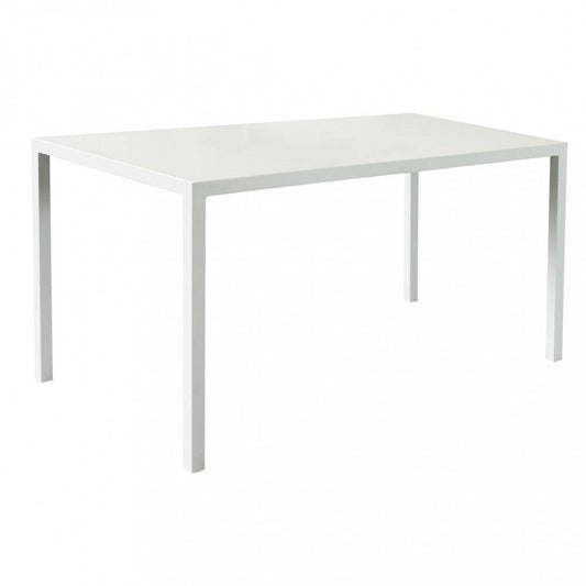 Tavolo Autolivellante Bianco, Forma Rettangolare, 80x120x76cm, Acciaio Verniciato