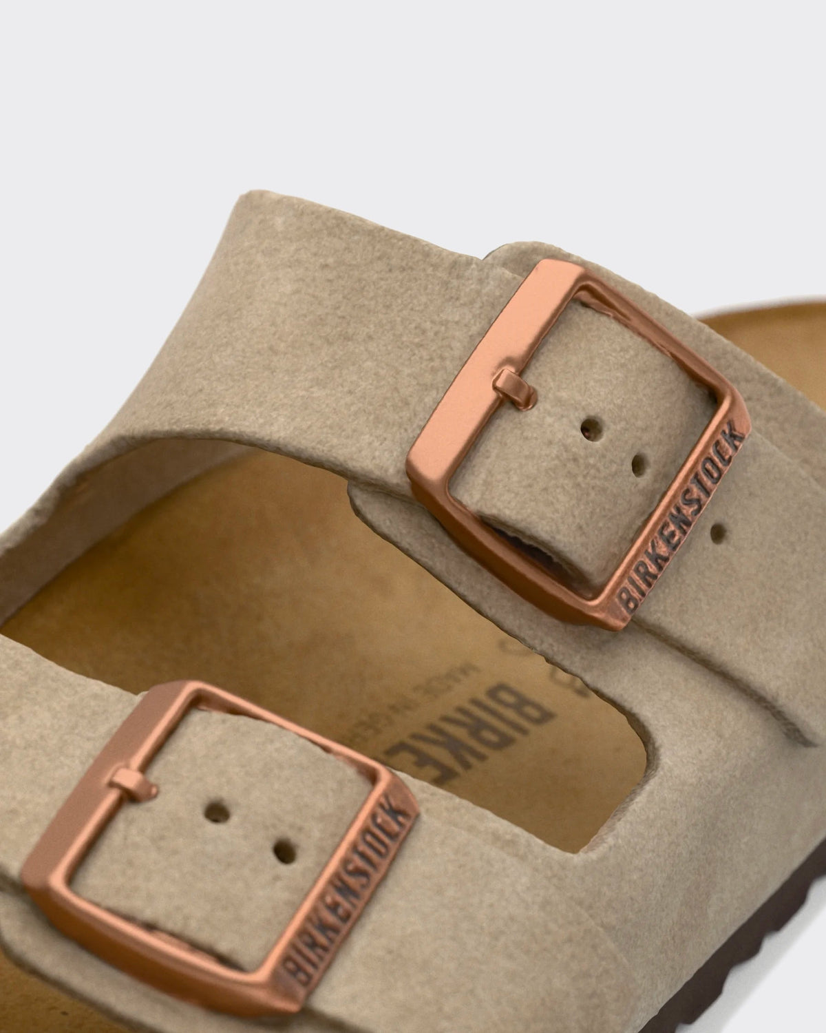 Arizona Suede Leather Taupe Sandal