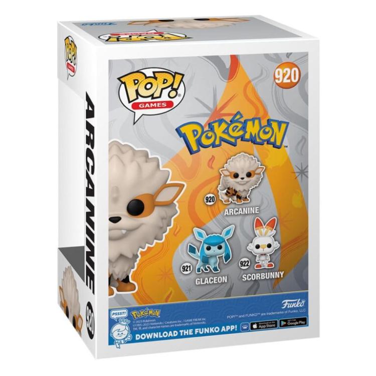 Funko Pop! Games Pokémon (920) – Arcanine Figur 9cm Evo Growlithe Vinyl (EMEA)