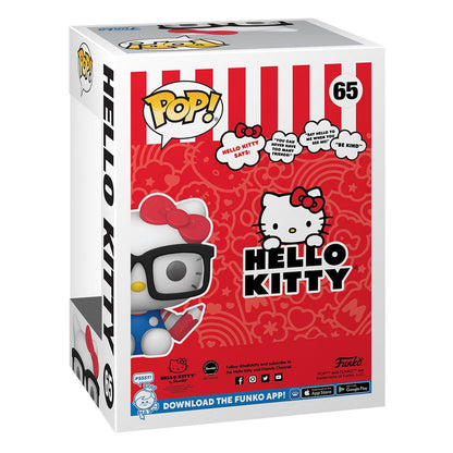 Funko Pop! Sanrio Hello Kitty - (65) Hello Kitty Nerd mit Brille Figur Hk 9Cm