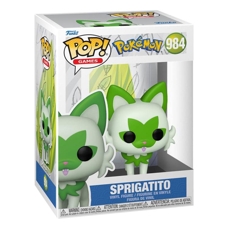 Funko Pop ! Games Pokemon  - (984) Sprigatito Vinyl Figure 9Cm (Emea) Evo Erba