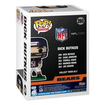 Funko Pop Football NFL Bears (260) Dick Butkus – Vinylfigur 9 cm