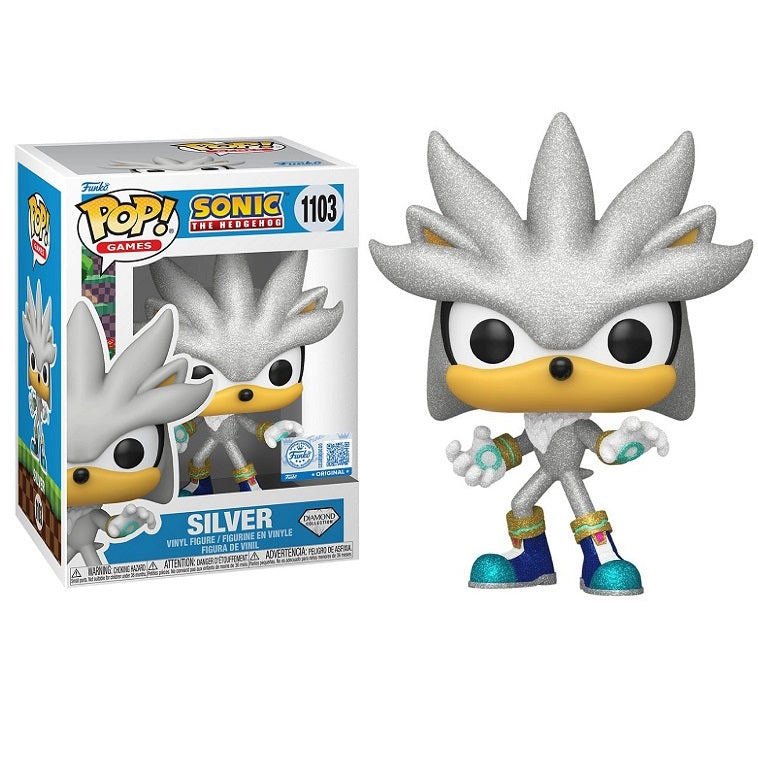 Funko Pop! Games Sonic The Hedgehog - (1103) Silver Special Edition Diamond 9cm