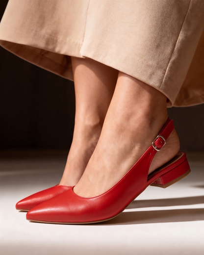 Morablu 3191 Sol Soft Rosso Sandalo Basso Tacco 20