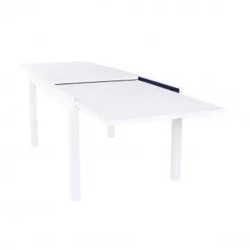 Ausziehbarer Tisch Hawaii aus weißem Aluminium - 135/270 x 90