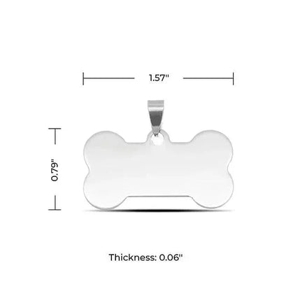 XTOOL BONE-SHAPED STAINLESS STEEL DOG TAG - 10 PCS
