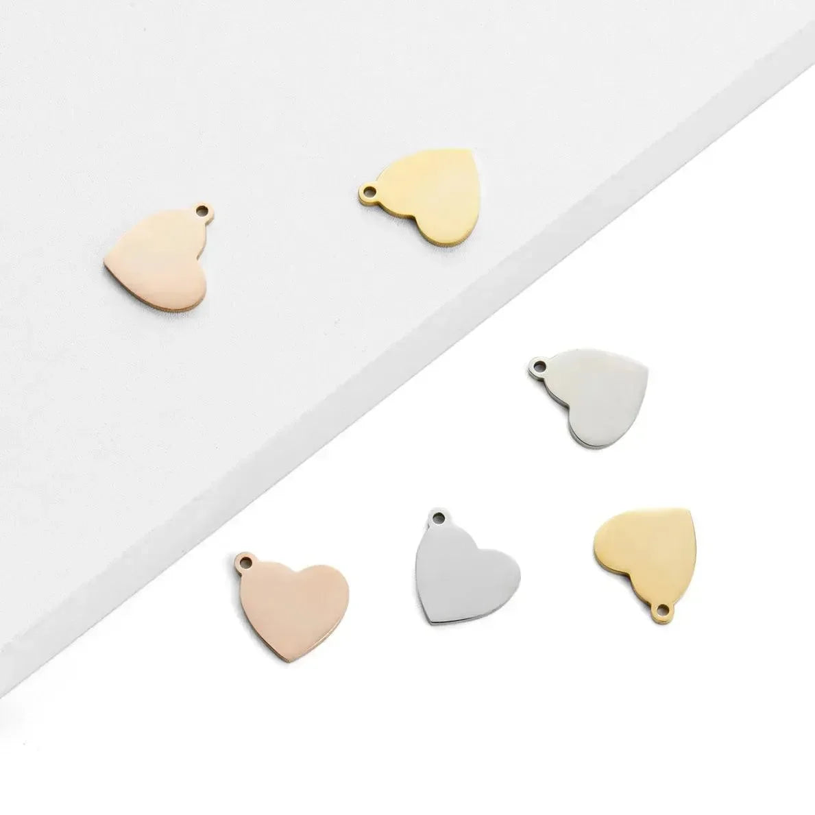 XTOOL HEART-SHAPED PENDANT - GOLD, SILVER, & ROSE GOLD - 30PCS