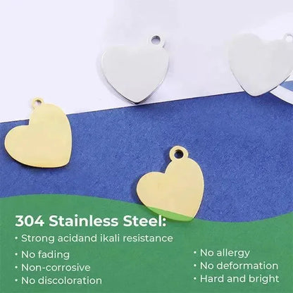 XTOOL HEART-SHAPED PENDANT - GOLD, SILVER, & ROSE GOLD - 30PCS