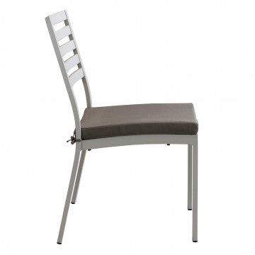 Stuhl Formentera mit Kissen - Aluminium und Textil, 46 x 62 x 84 cm H